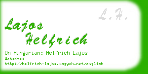 lajos helfrich business card